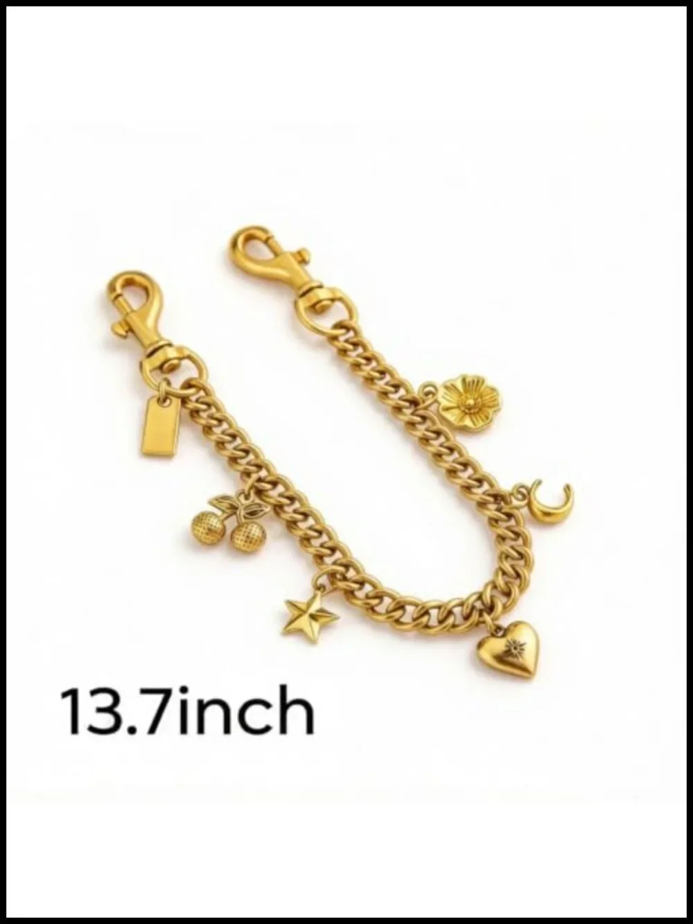 Shimmery Resin Strawberry Purse Charm for Bag Handbag Keychain Accessory